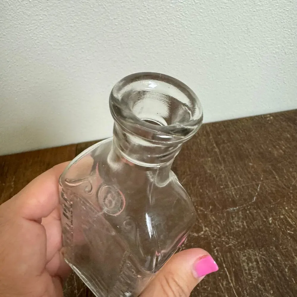 Antique ILLINOIS Owens Illinois Clear Glass Apothecary Medicine‎ Pharmacy Bottle